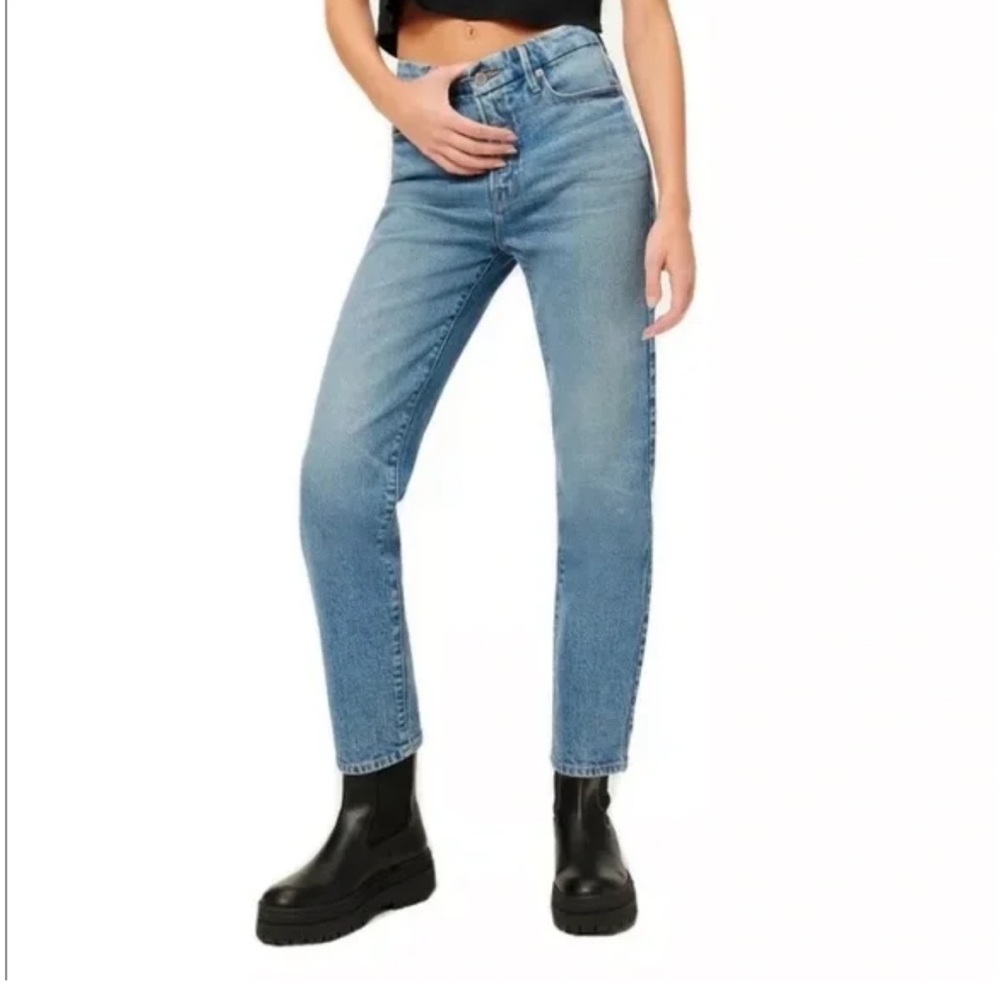 Good American Blue Good Vintage Straight Leg Jeans High-Waisted